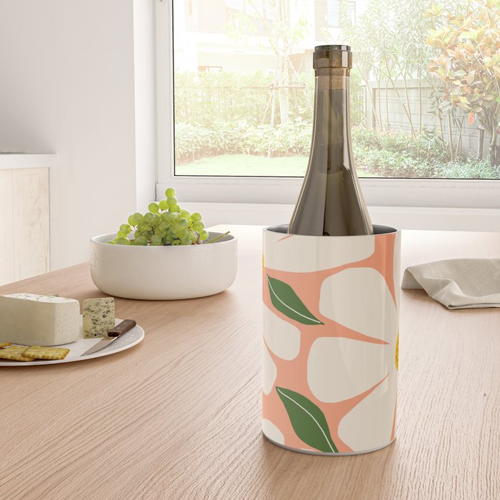 Wild Daisies - peach Wine Chiller Gallery Image 4