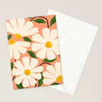 Wild Daisies - peach Stationery Card Gallery Image 2