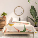 Wild Daisies - peach Comforter Gallery Image 3