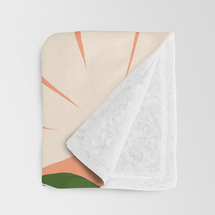 Wild Daisies - peach Throw Blanket Gallery Image 3