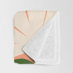 Wild Daisies - peach Throw Blanket Gallery Image 3