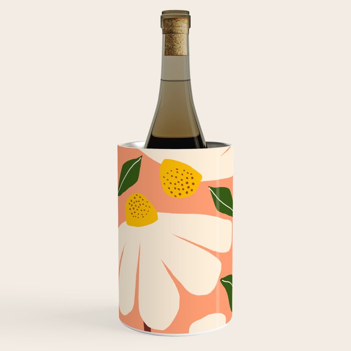 Wild Daisies - peach Wine Chiller Gallery Image 2