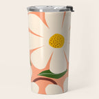 Wild Daisies - peach Travel Mug Gallery Image 2