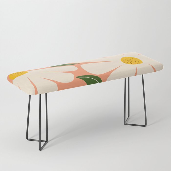 Wild Daisies - peach Bench Gallery Image 1
