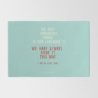 Grace Hopper quote, I alway try to fight that, inspirational, motivational sentence Rug Gallery Image 2