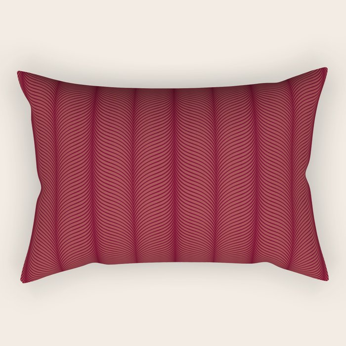 Elysian IV Ruby Red Rectangular Pillow Gallery Image 1