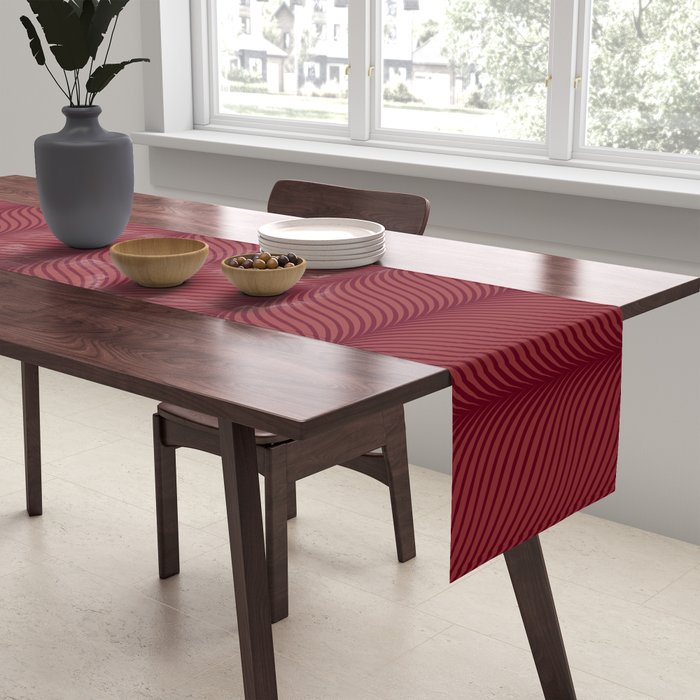 Elysian IV Ruby Red Table Runner Gallery Image 2