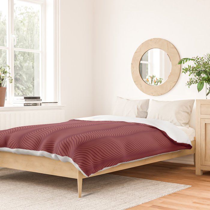 Elysian IV Ruby Red Duvet Cover Gallery Image 2