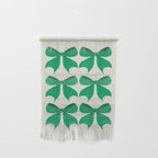 Elegant Green Bow Pattern - Festive Holiday Design Wall Hanging Gallery Image 1