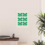 Elegant Green Bow Pattern - Festive Holiday Design Poster Gallery Image 2