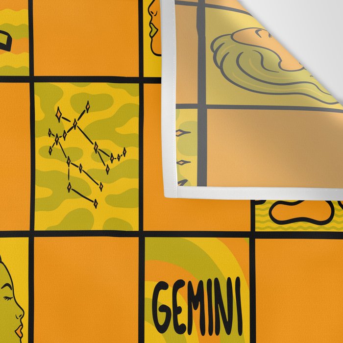 Gemini Checkered Print Wall Tapestry Gallery Image 3