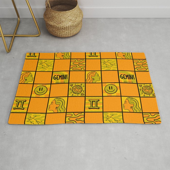 Gemini Checkered Print Rug Gallery Image 1