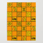 Gemini Checkered Print Poster Gallery Image 4