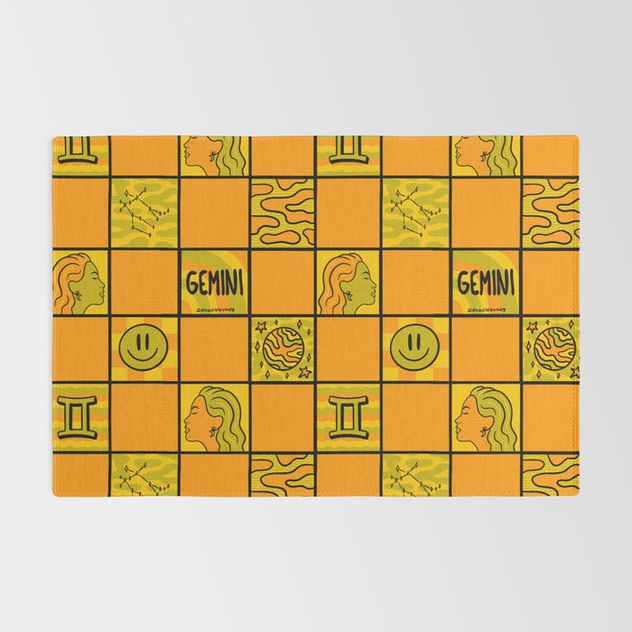 Gemini Checkered Print Rug Gallery Image 2