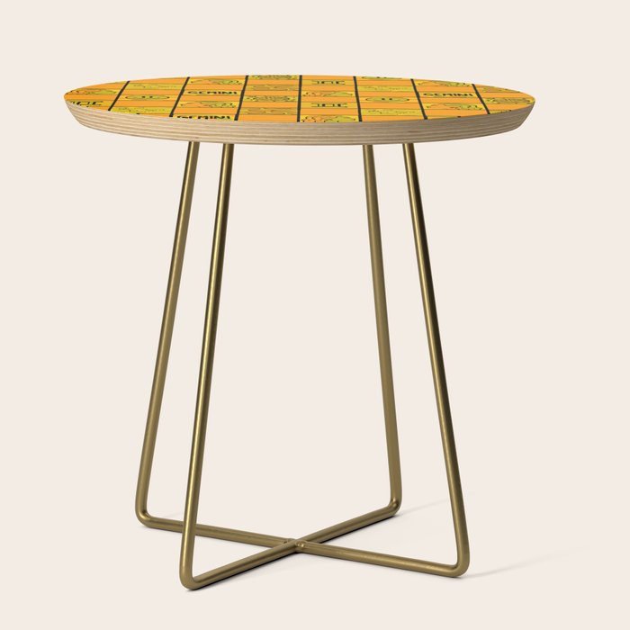 Gemini Checkered Print Side Table Gallery Image 1