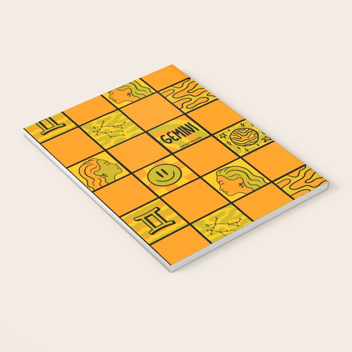Gemini Checkered Print Notebook Gallery Image 3