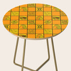 Gemini Checkered Print Side Table Gallery Image 2
