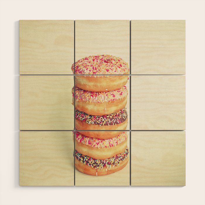 Stack of Donuts Wood Wall Art Gallery Image 1