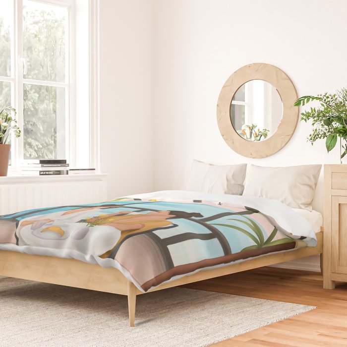 Beneath the Lemon Canopy Duvet Cover Gallery Image 2