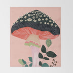 Garden Mushroom Throw Blanket Gallery Image 2