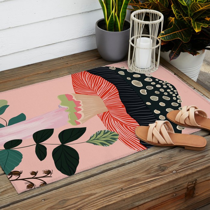 Garden Mushroom Outdoor Rug Gallery Image 2