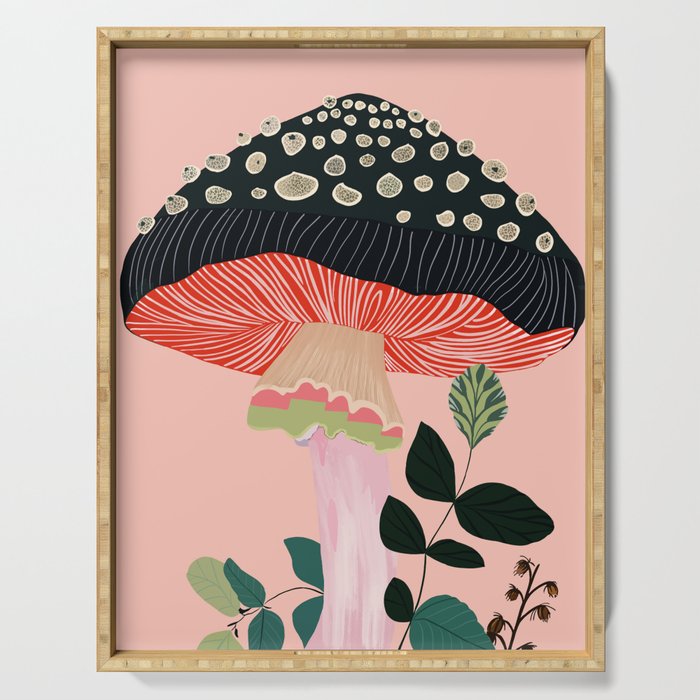 Garden Mushroom Serving Tray Gallery Image 1