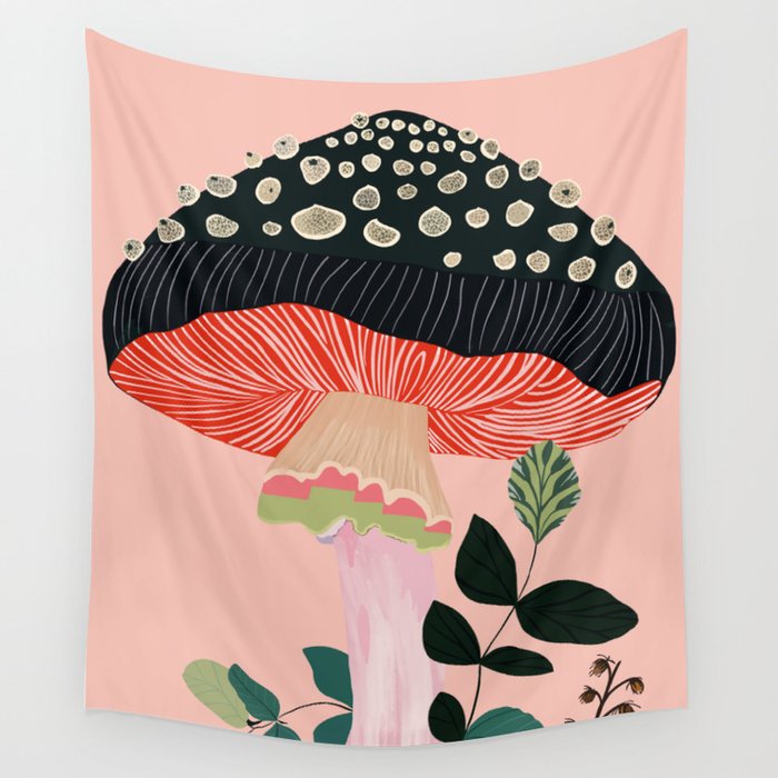 Garden Mushroom Wall Tapestry Gallery Image 4