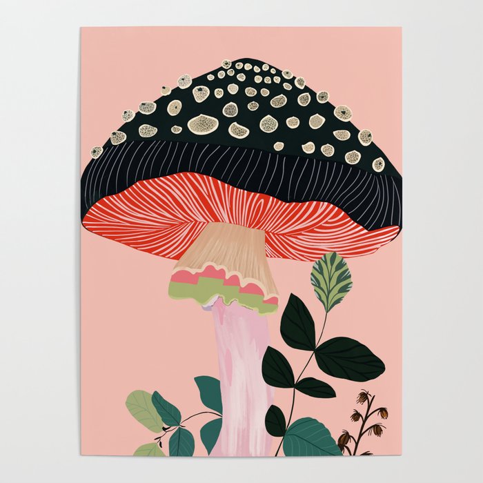 Garden Mushroom Poster Gallery Image 1