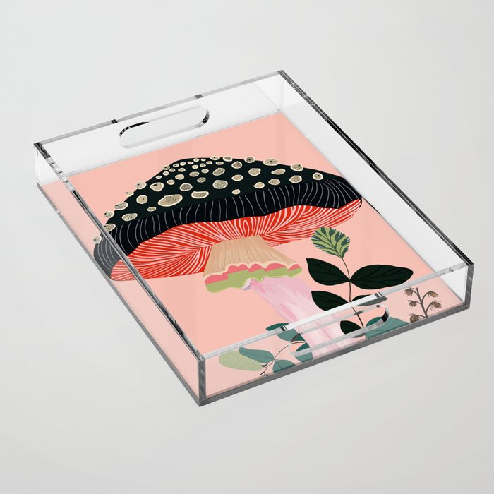 Garden Mushroom Acrylic Tray Gallery Image 1