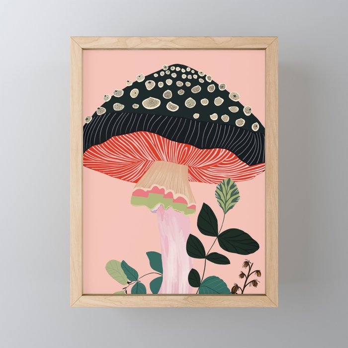 Garden Mushroom Mini Art Print Gallery Image 1