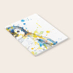 Baby Penguin Watercolour Ink Line Splatter Art Print Notebook Gallery Image 2