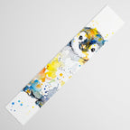 Baby Penguin Watercolour Ink Line Splatter Art Print Table Runner Gallery Image 3