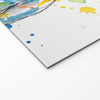 Baby Penguin Watercolour Ink Line Splatter Art Print Welcome Mat Gallery Image 2