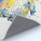 Baby Penguin Watercolour Ink Line Splatter Art Print Rug Gallery Image 4