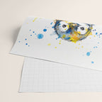 Baby Penguin Watercolour Ink Line Splatter Art Print Wrapping Paper Gallery Image 2