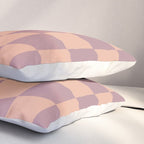 Wavy Dusty Mauve x Whipped Peach Pillow Sham Gallery Image 3
