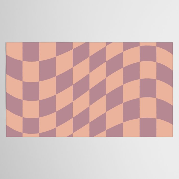Wavy Dusty Mauve x Whipped Peach Tablecloth Gallery Image 2
