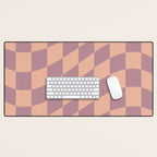 Wavy Dusty Mauve x Whipped Peach Desk Mat Gallery Image 1
