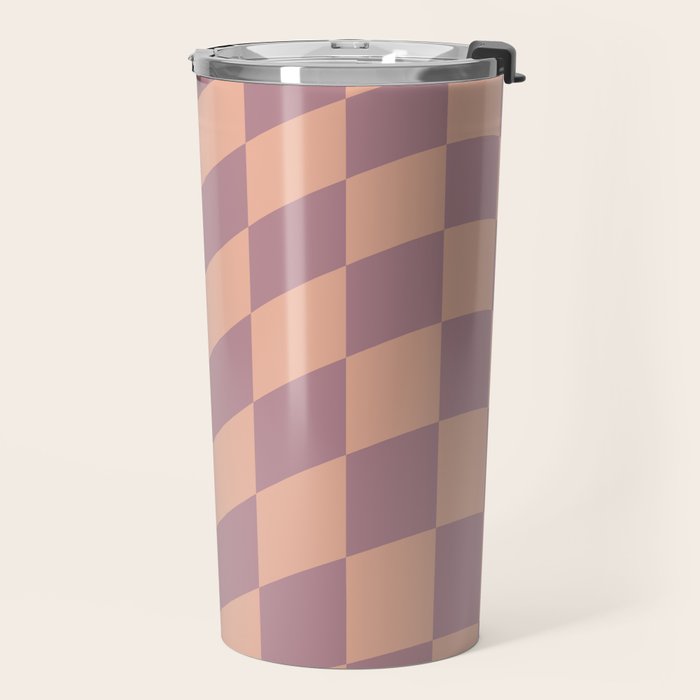 Wavy Dusty Mauve x Whipped Peach Travel Mug Gallery Image 2