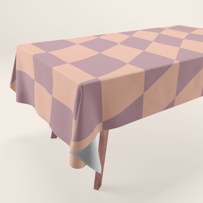 Wavy Dusty Mauve x Whipped Peach Tablecloth Gallery Image 1