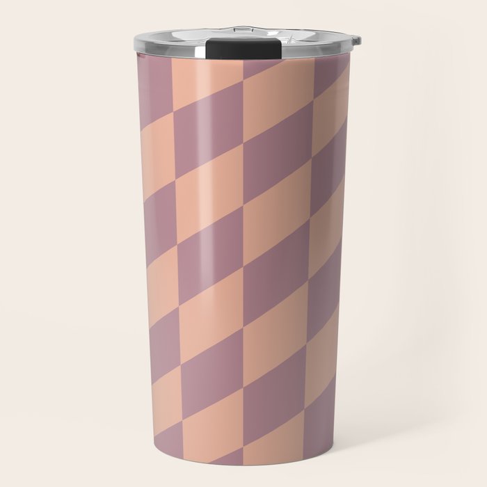 Wavy Dusty Mauve x Whipped Peach Travel Mug Gallery Image 1