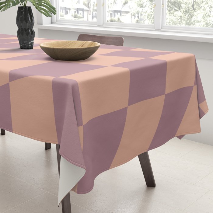Wavy Dusty Mauve x Whipped Peach Tablecloth Gallery Image 3