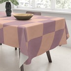 Wavy Dusty Mauve x Whipped Peach Tablecloth Gallery Image 3