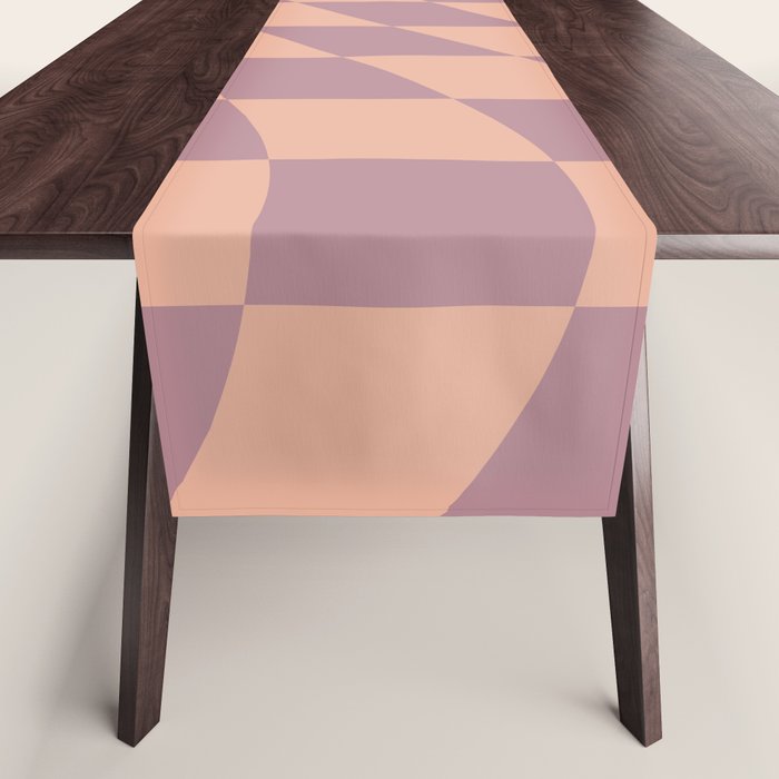 Wavy Dusty Mauve x Whipped Peach Table Runner Gallery Image 1