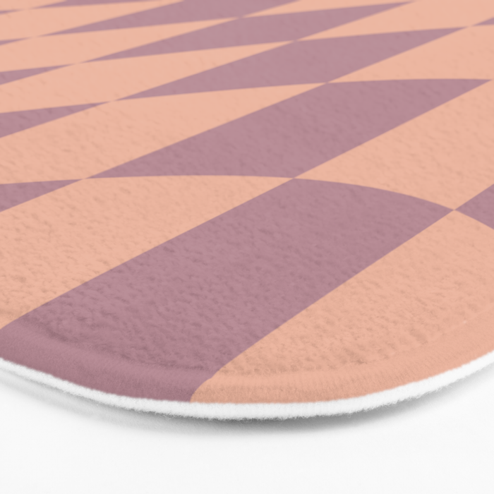 Wavy Dusty Mauve x Whipped Peach Bath Mat Gallery Image 3