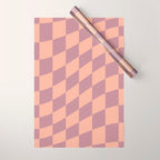 Wavy Dusty Mauve x Whipped Peach Wrapping Paper Gallery Image 1