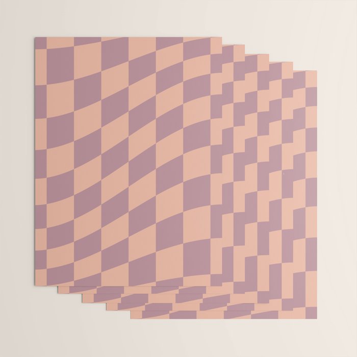 Wavy Dusty Mauve x Whipped Peach Wrapping Paper Gallery Image 3