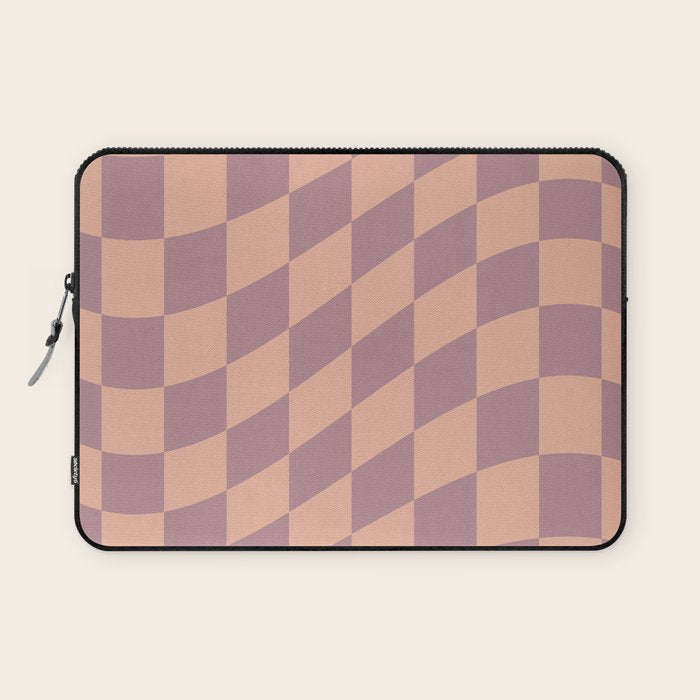 Wavy Dusty Mauve x Whipped Peach Laptop Sleeve Gallery Image 1