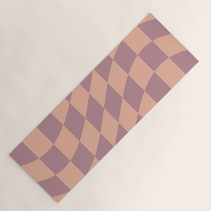 Wavy Dusty Mauve x Whipped Peach Yoga Mat Gallery Image 1