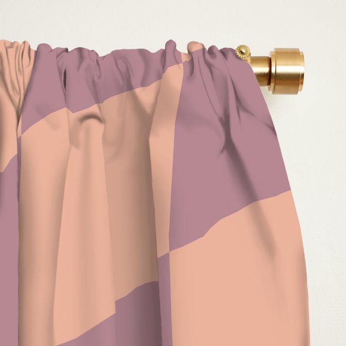 Wavy Dusty Mauve x Whipped Peach Window Curtain Gallery Image 2